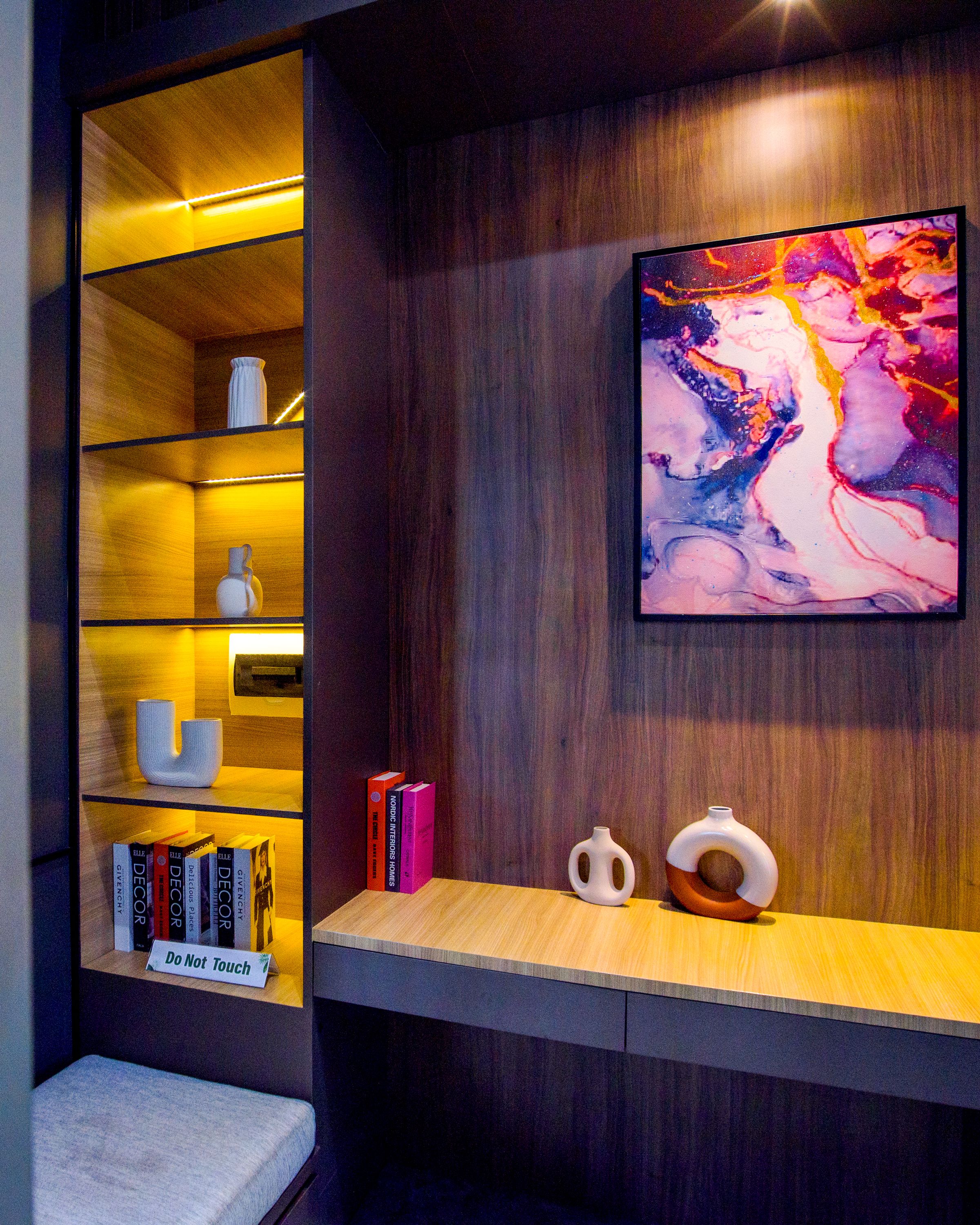 Custom lighting design detail in a high end residential project